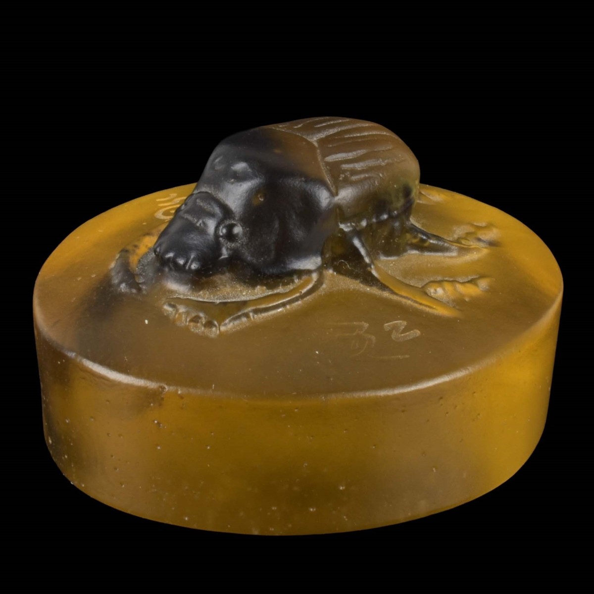 Amalric Water Pate de Verre Scarab