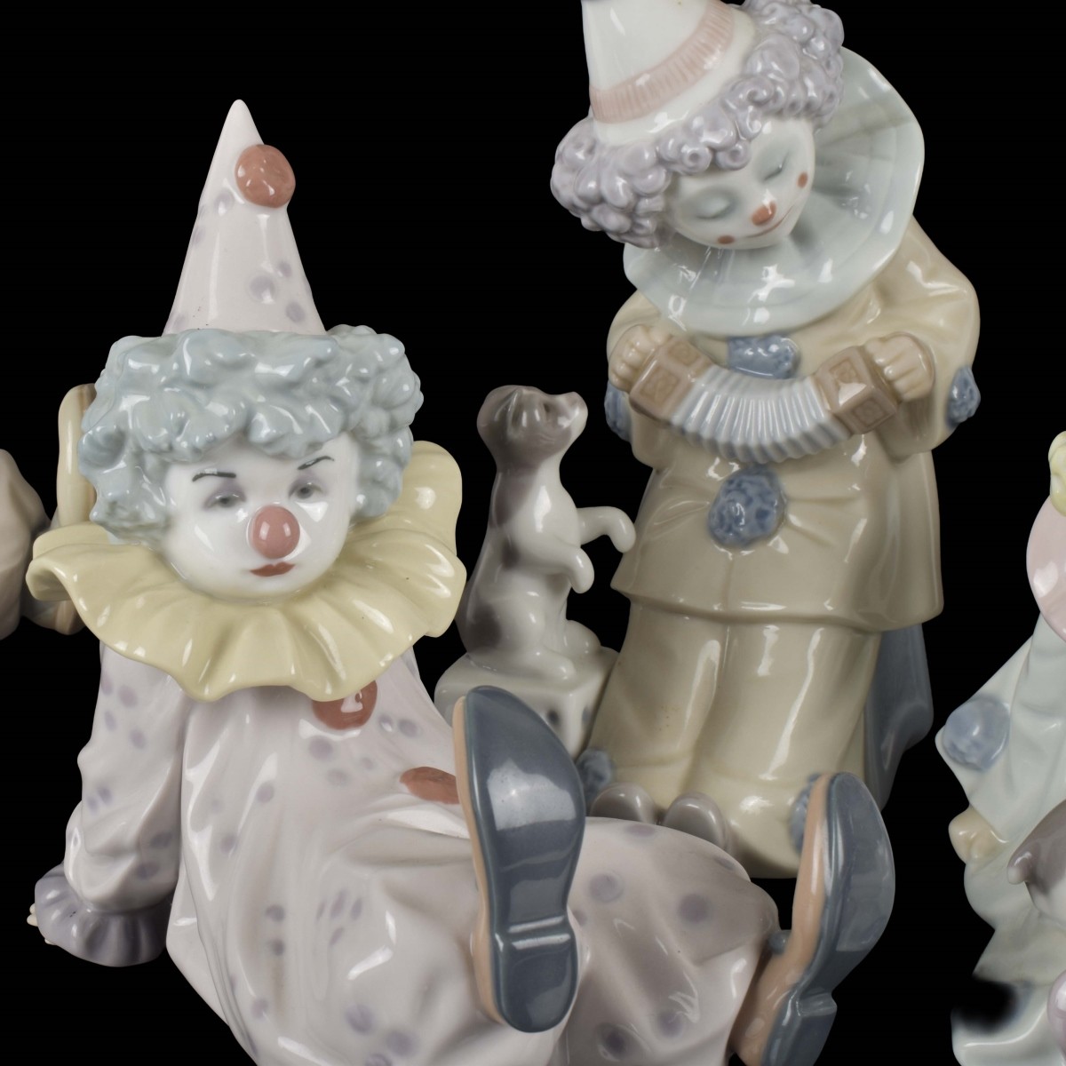 Lladro Porcelain Clown Figures