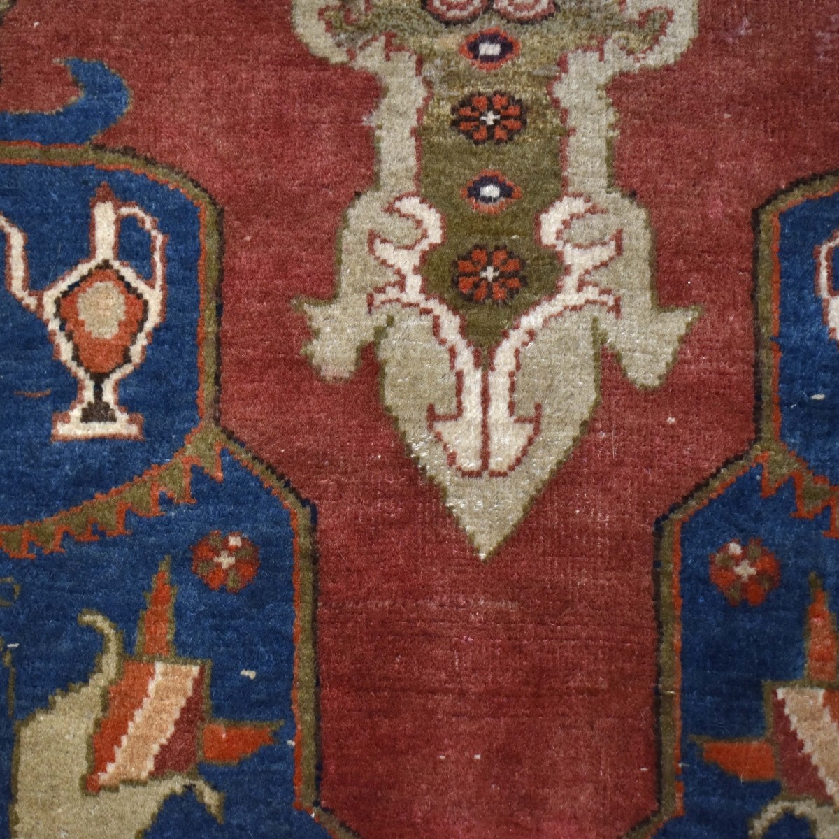 Vintage Persian Heriz Tribal Rug