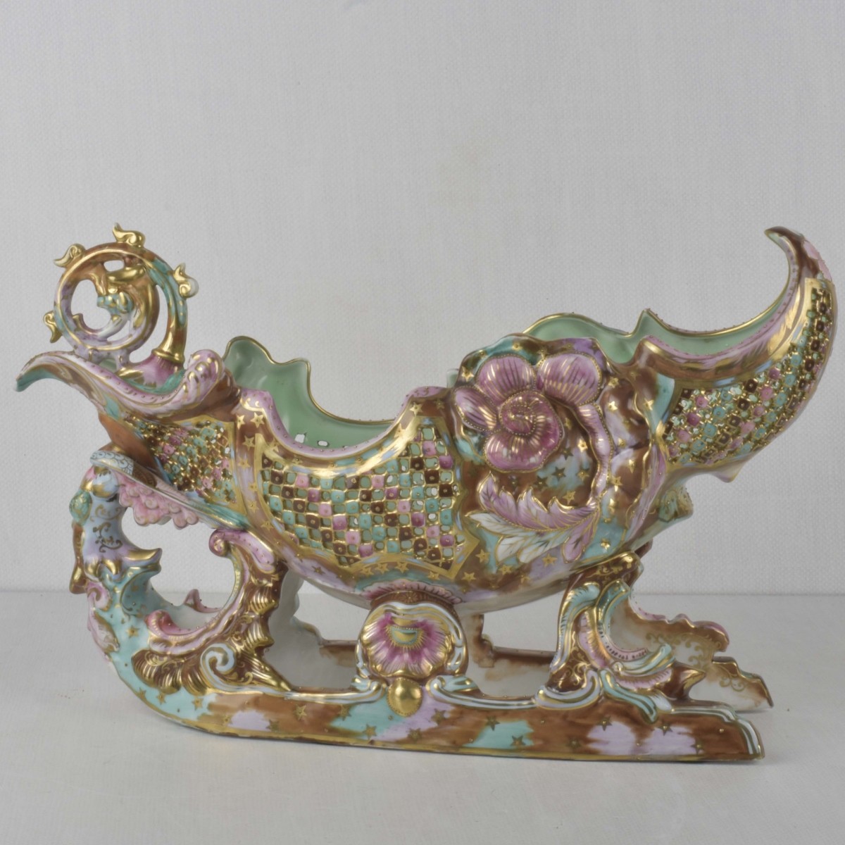 Hand Painted Porcelain Reticulated Bowl