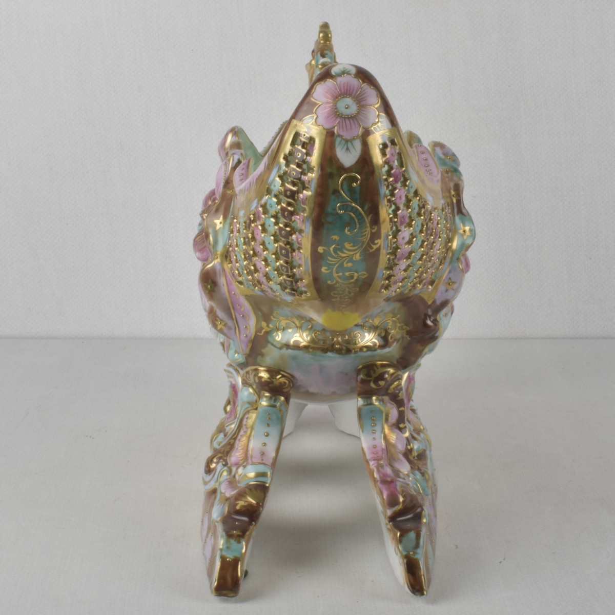 Hand Painted Porcelain Reticulated Bowl