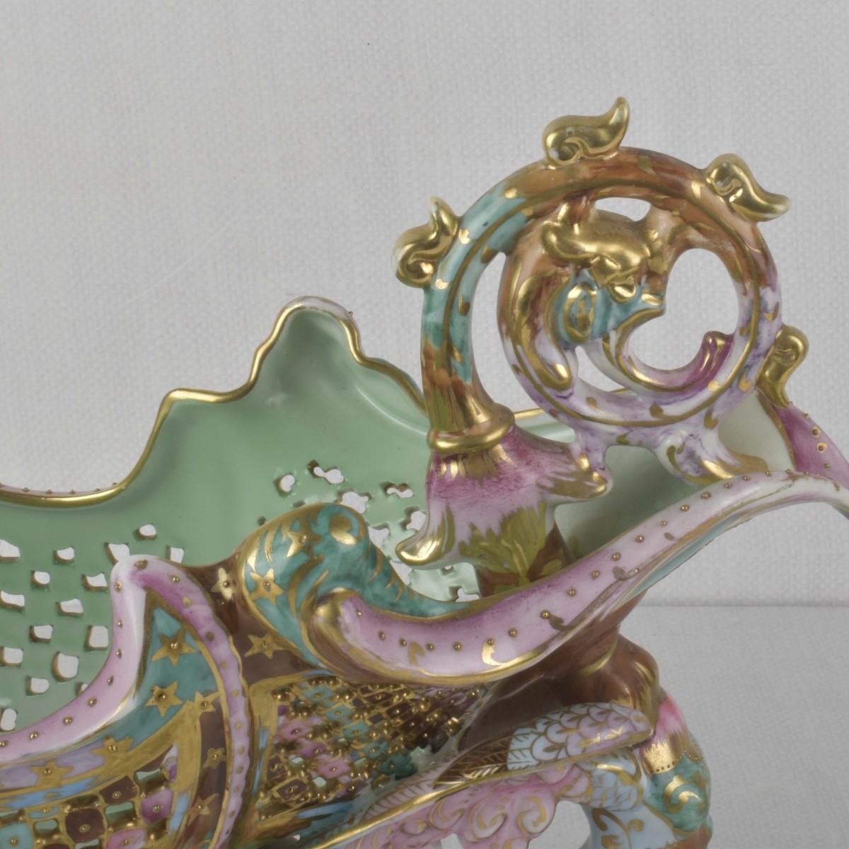 Hand Painted Porcelain Reticulated Bowl