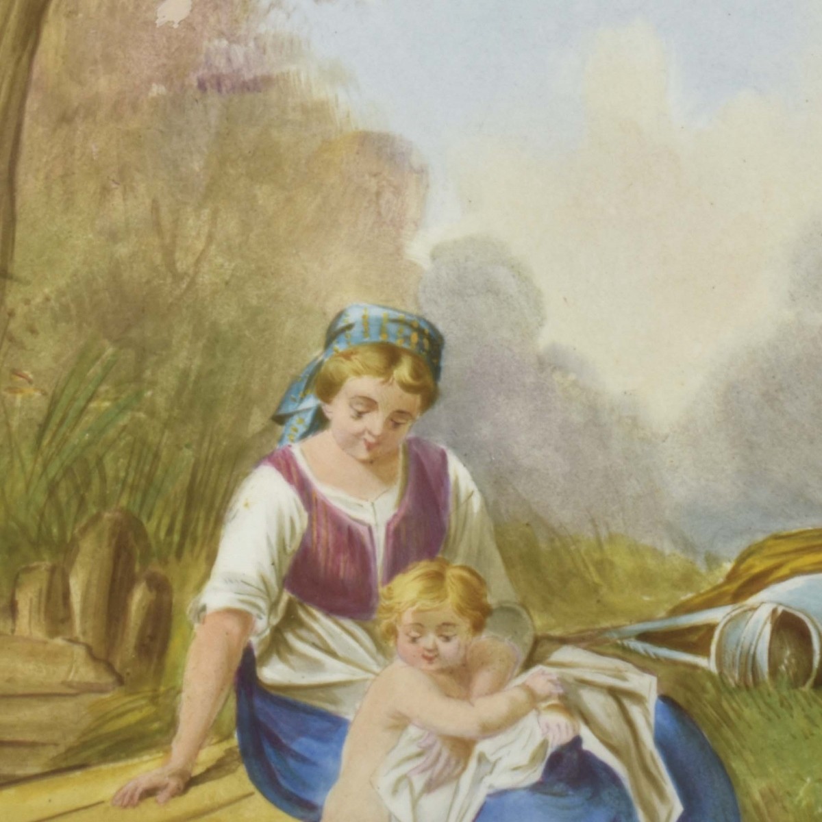 Vintage Oil on Board of a Pastoral Scene
