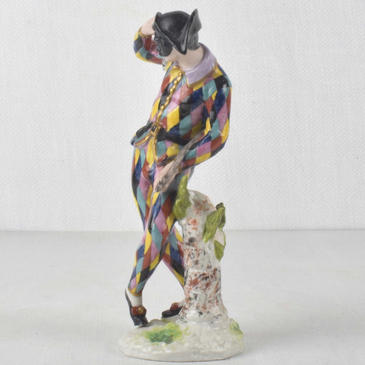 19th Century Figurine of a Masked Harlequin