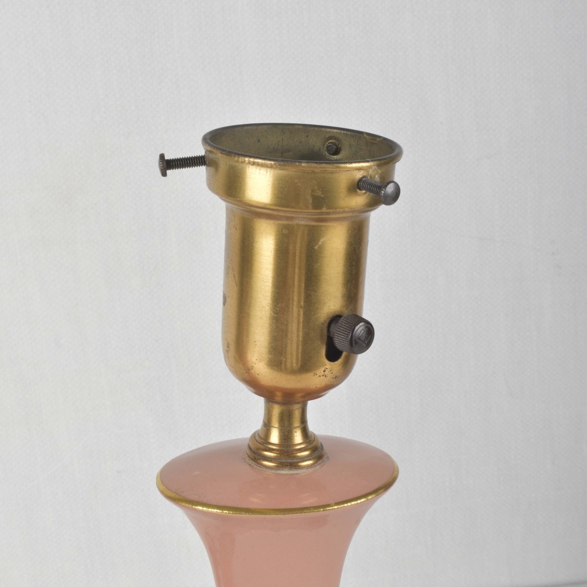 Vintage Pair Porcelain Boudoir Lamps