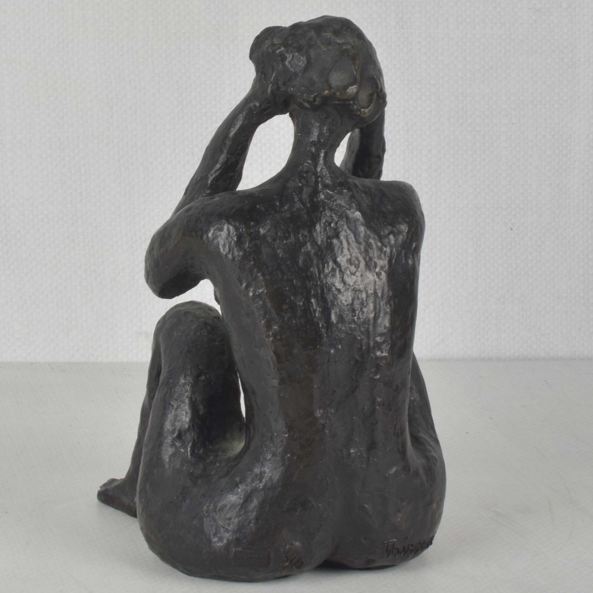 Patinated Bronze Nude Sculpture