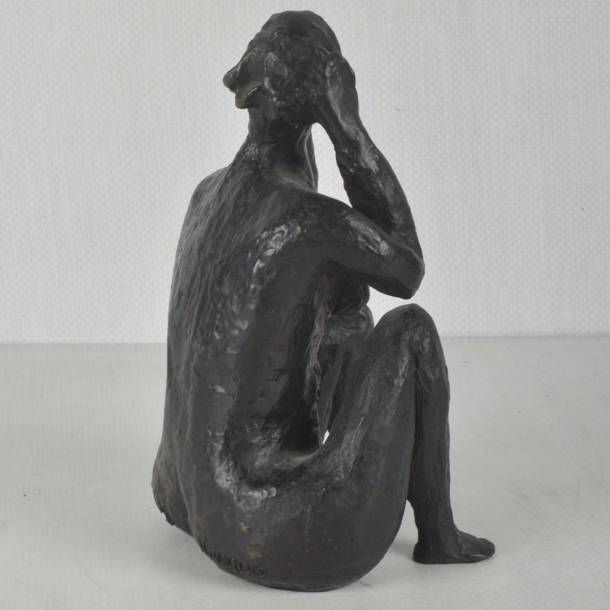 Patinated Bronze Nude Sculpture