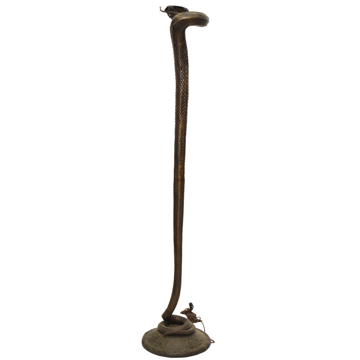 Edgar Brandt Style Bronze Snake Floor Lamp