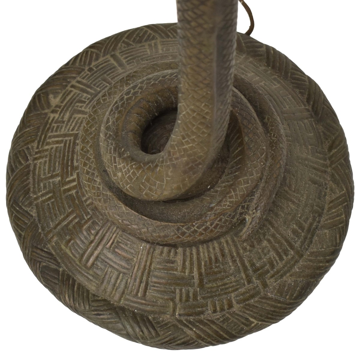 Edgar Brandt Style Bronze Snake Floor Lamp