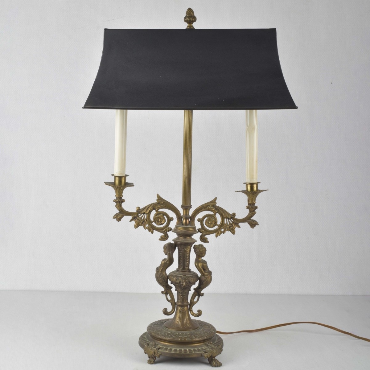 Vintage French Figural Bouillotte Lamp