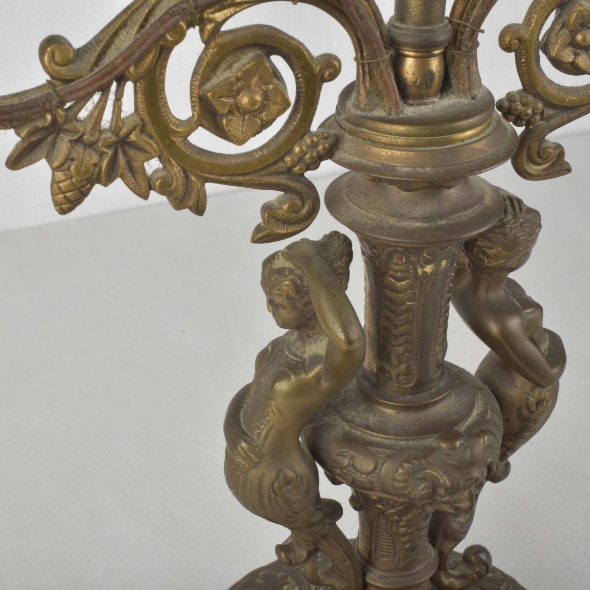 Vintage French Figural Bouillotte Lamp