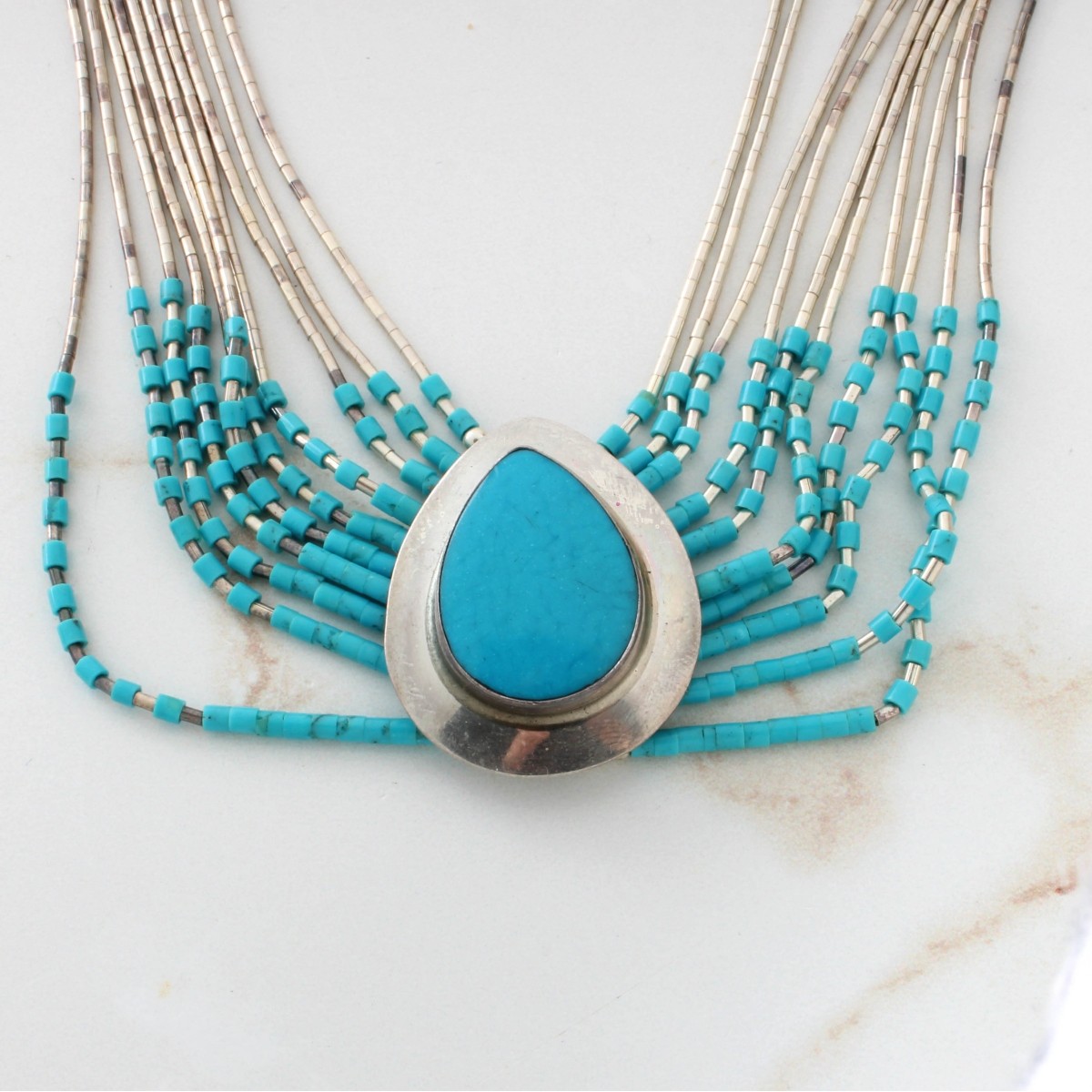 Turquoise and Sterling Necklace