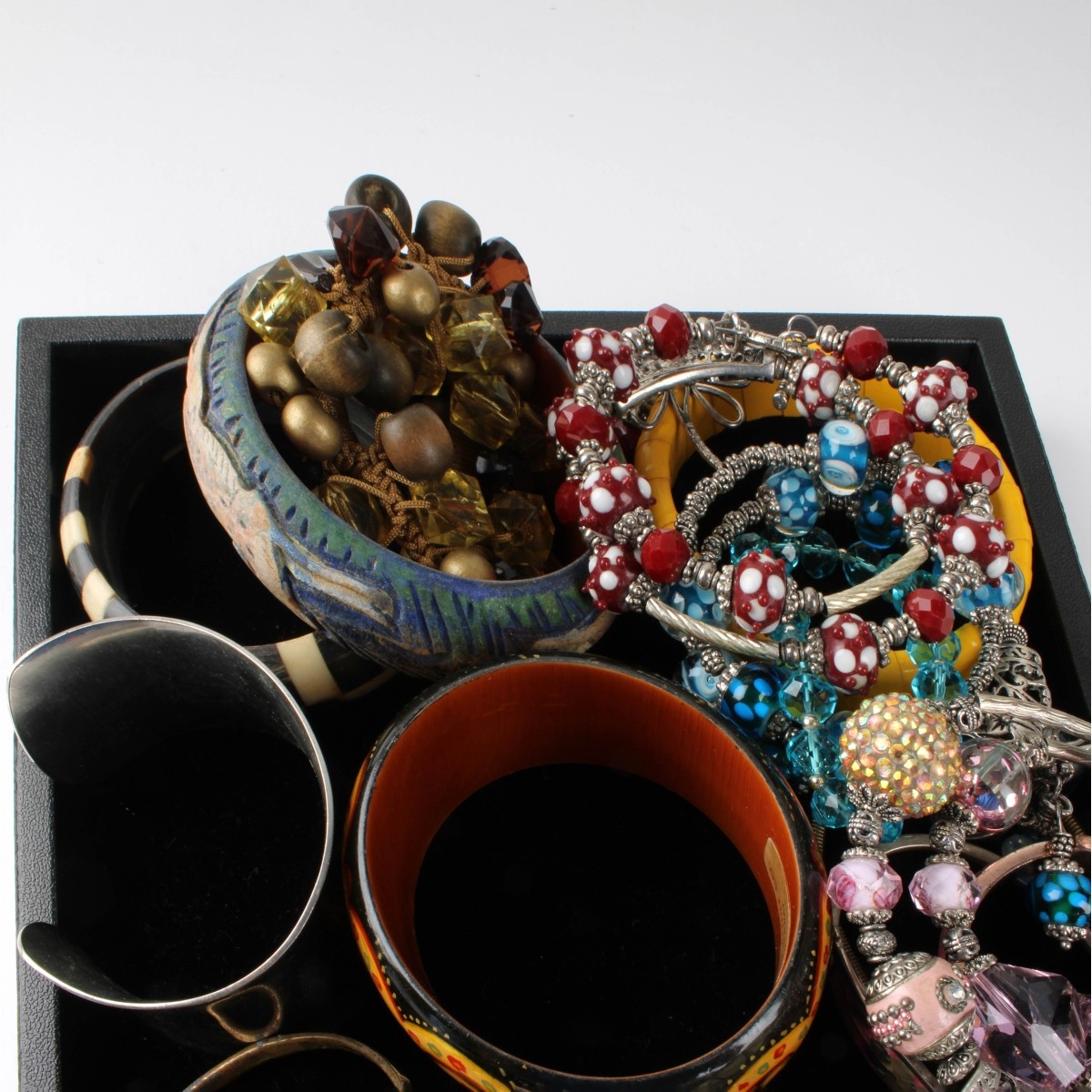 Tray Lot of Fashion Bracelets