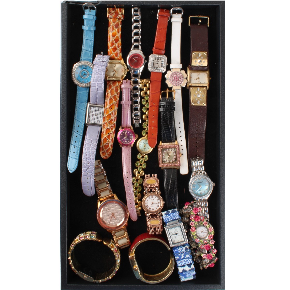 Tray Lot of Fashion Watches