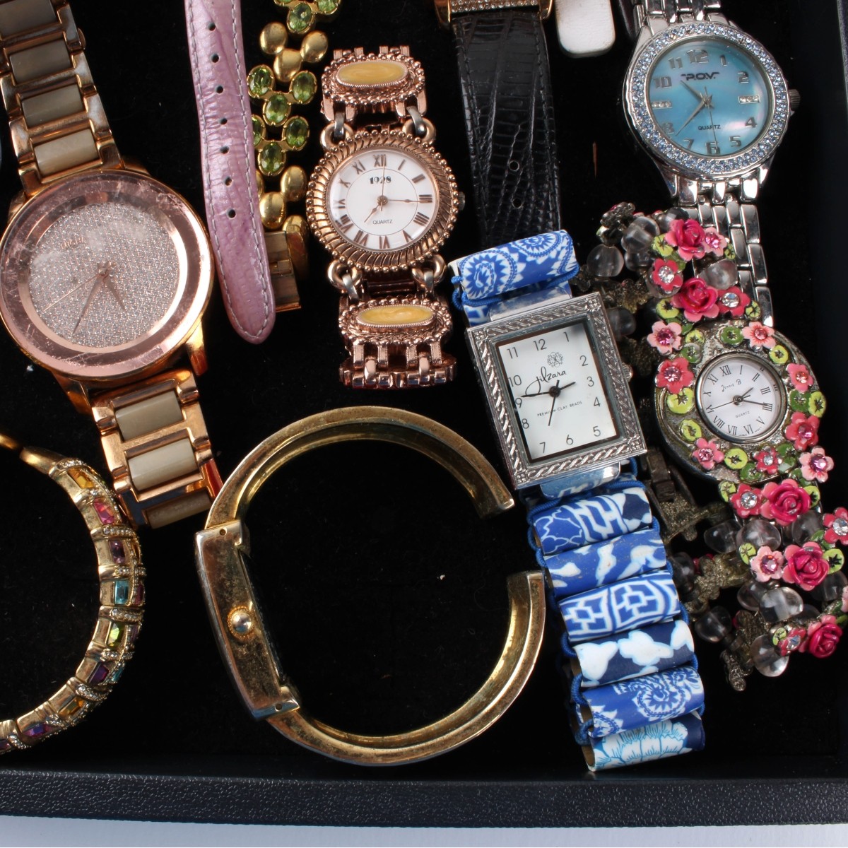 Tray Lot of Fashion Watches