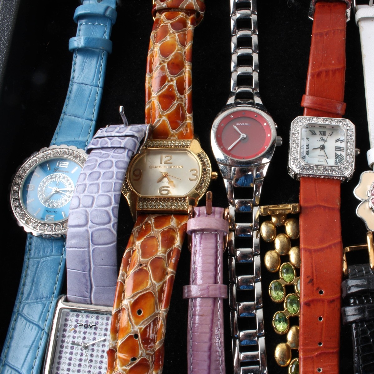 Tray Lot of Fashion Watches