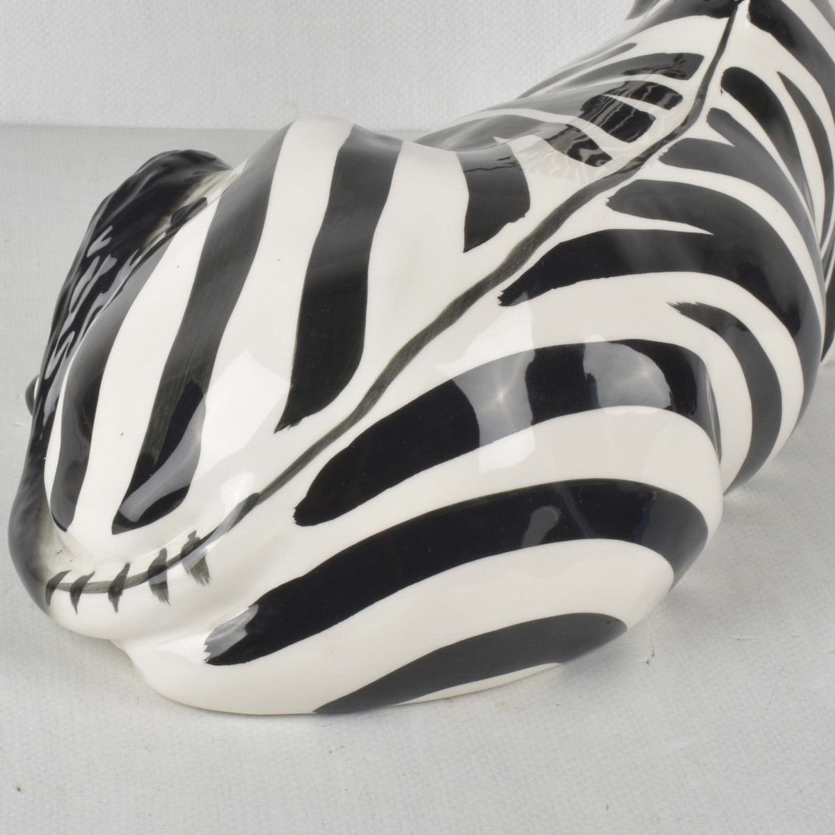 Mid-century Modern Ceramic Zebra Sculpture