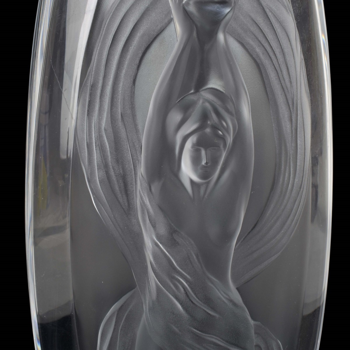 Lalique France "Erotica" Crystal Vase