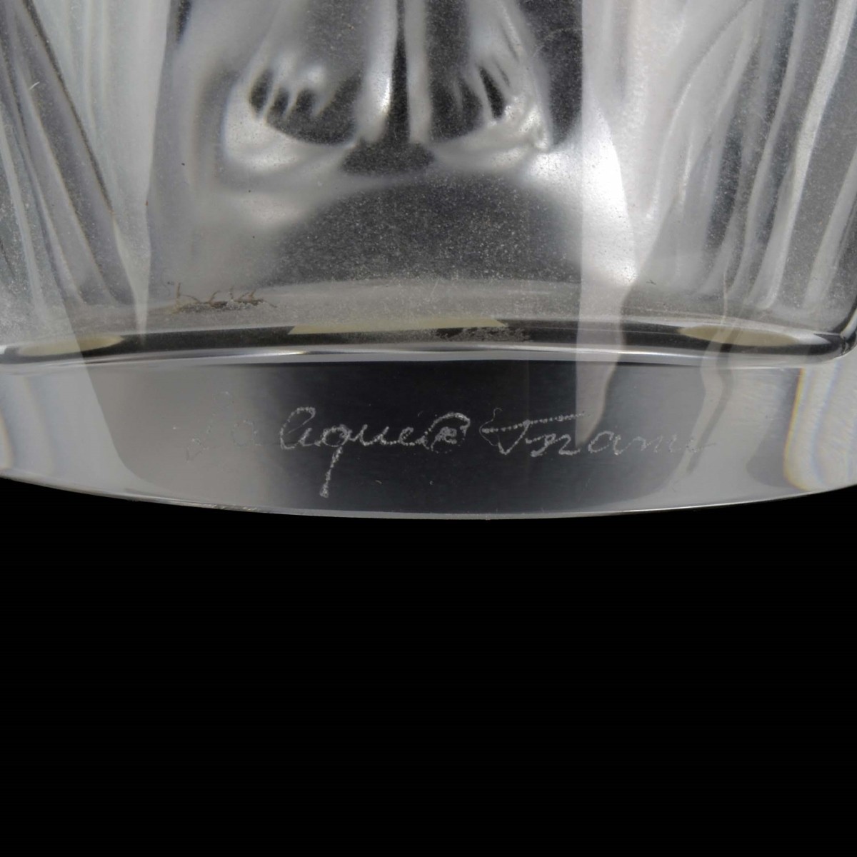Lalique France "Erotica" Crystal Vase