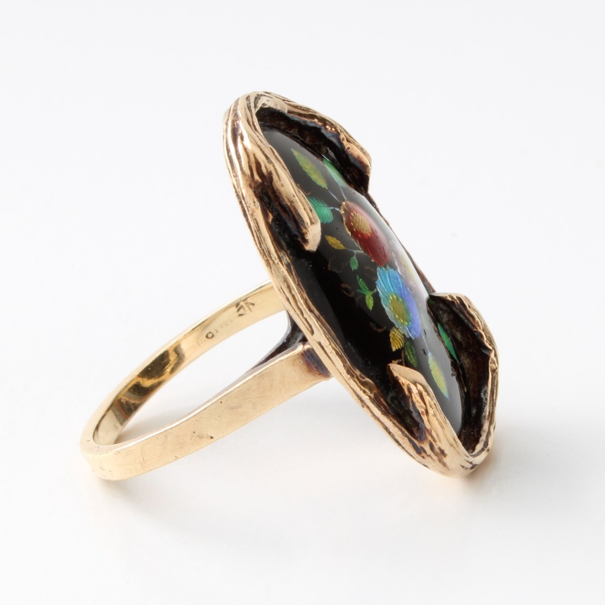 Enamel and 14K Ring