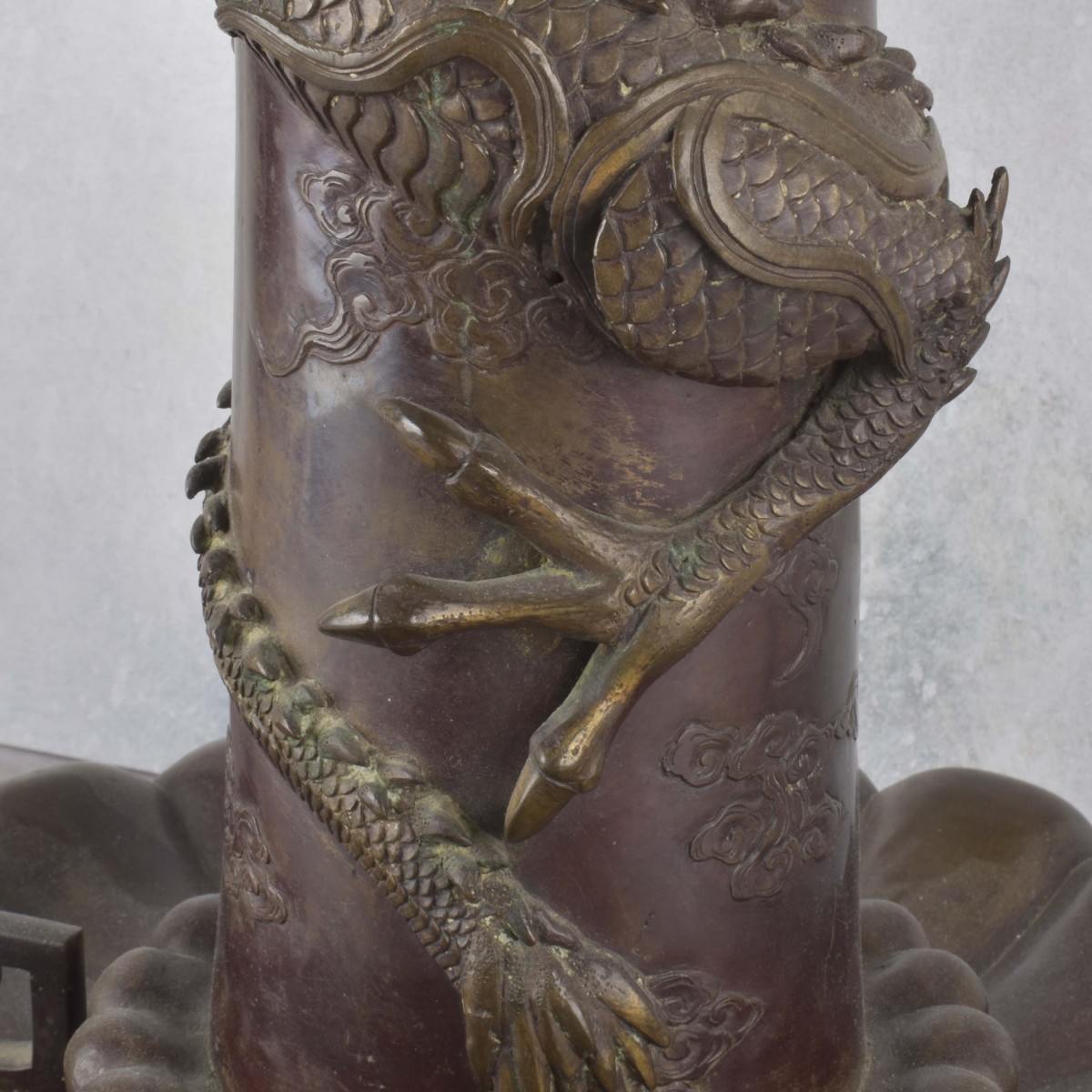 Massive Japanese Antique Bronze Urn