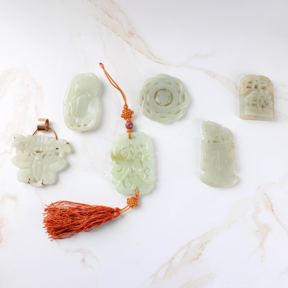 Antique Carved Jade Pieces