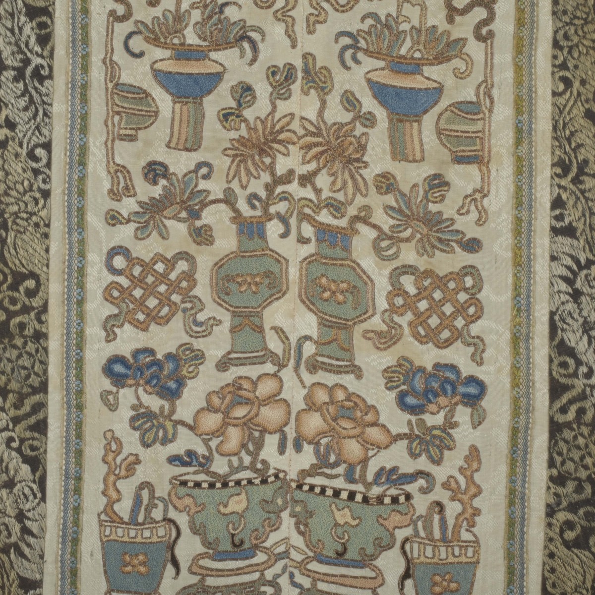 19th Century Chinese Embroidery Silk Panel
