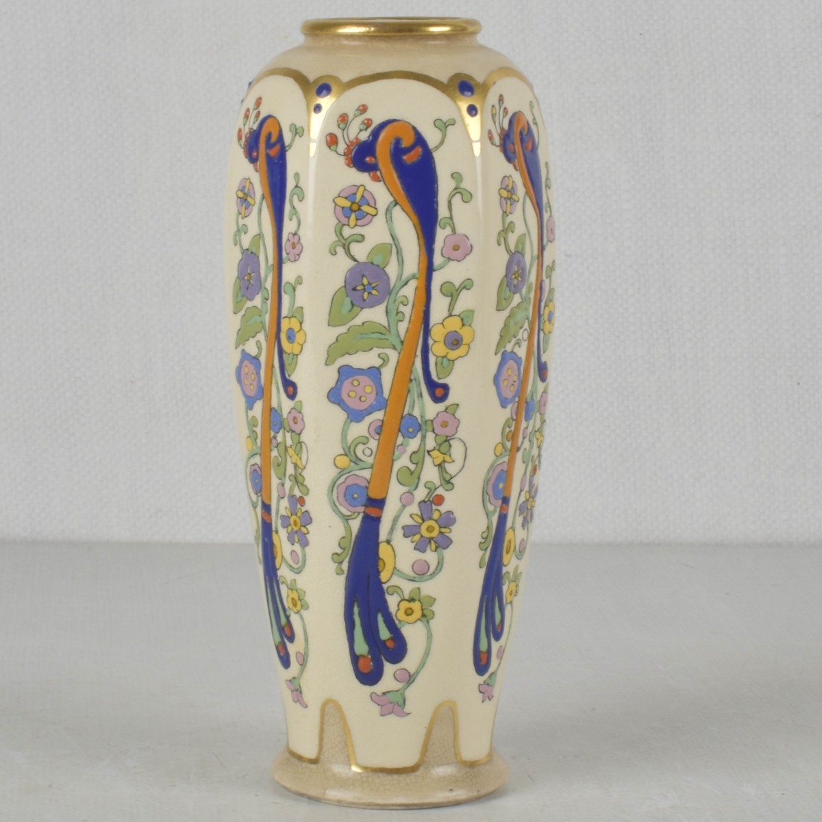Vintage Art Nouveau Style Pottery Vase