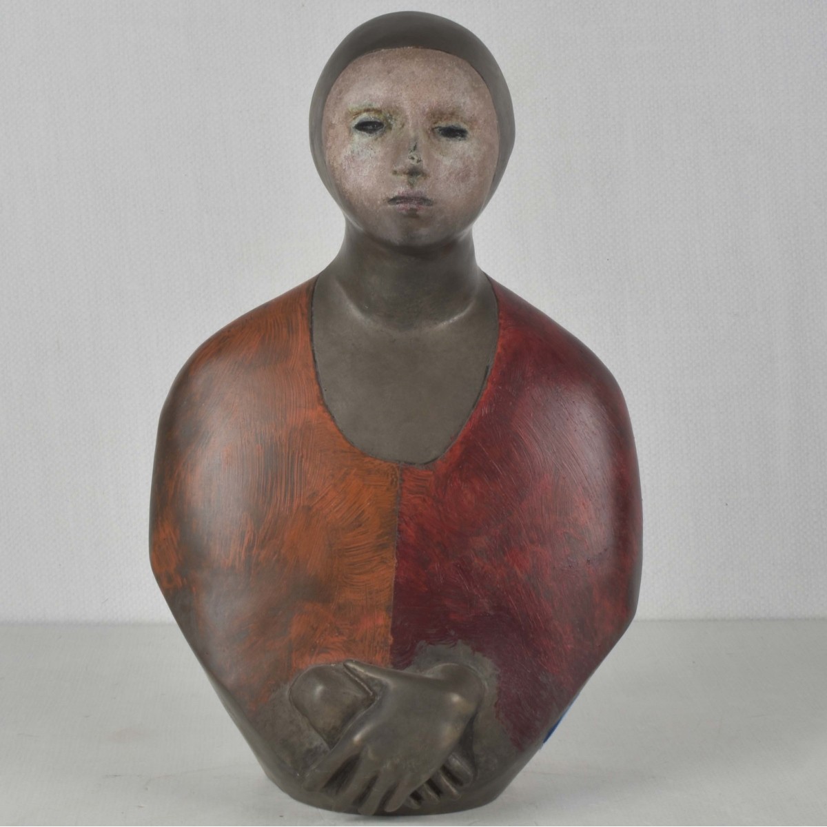 E. Toro Painted Bronze Sculpture