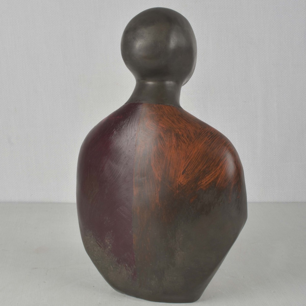 E. Toro Painted Bronze Sculpture