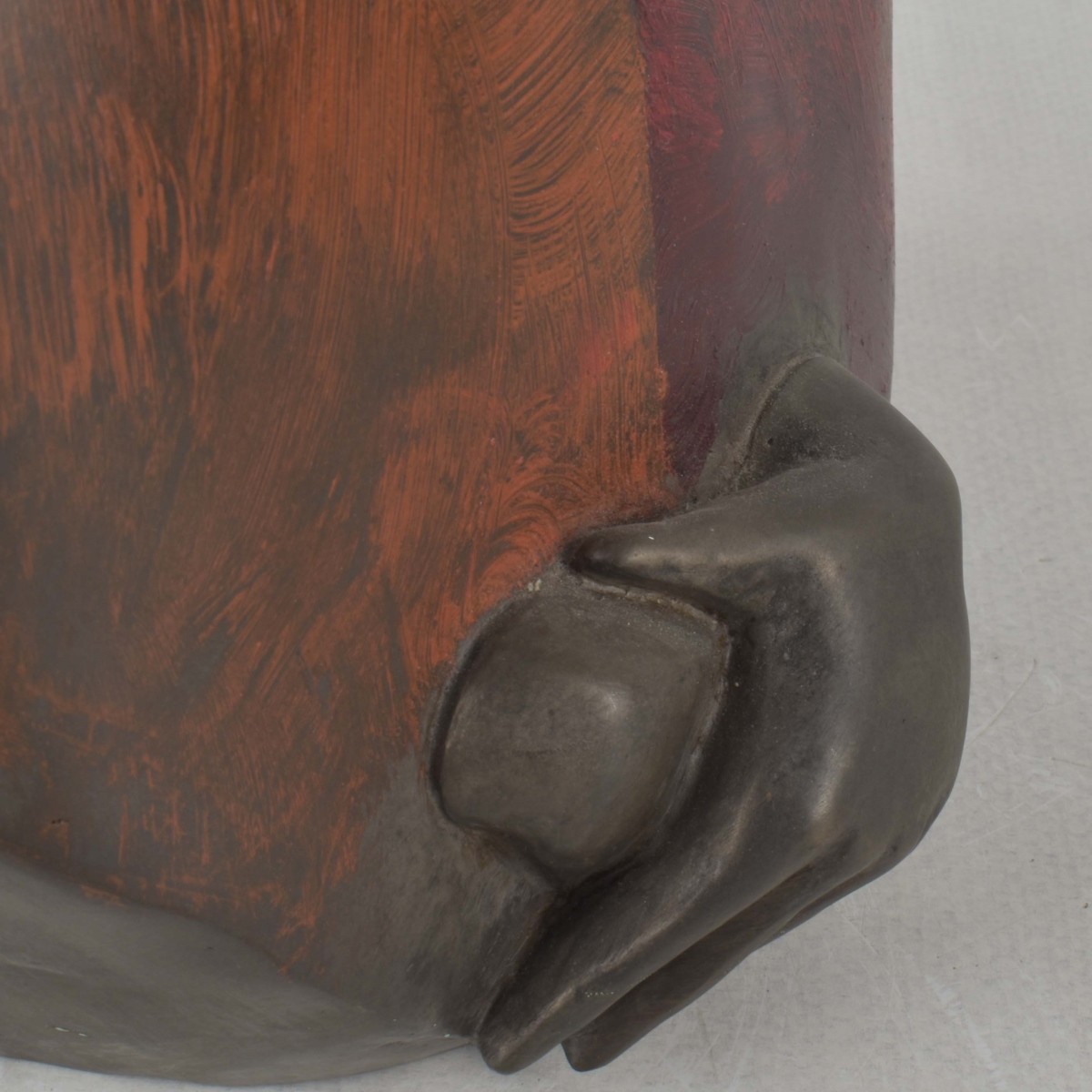 E. Toro Painted Bronze Sculpture