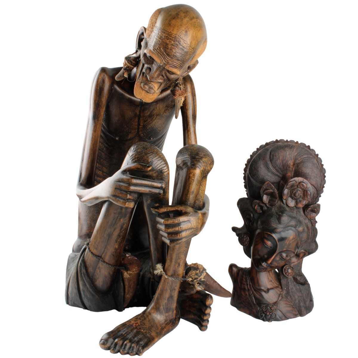 Vintage Carved Wood Figures