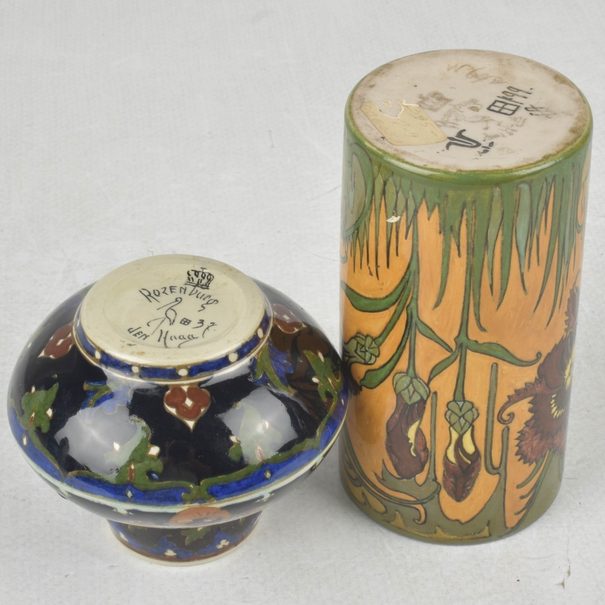 Art Nouveau Rozenburg den Haag Vases