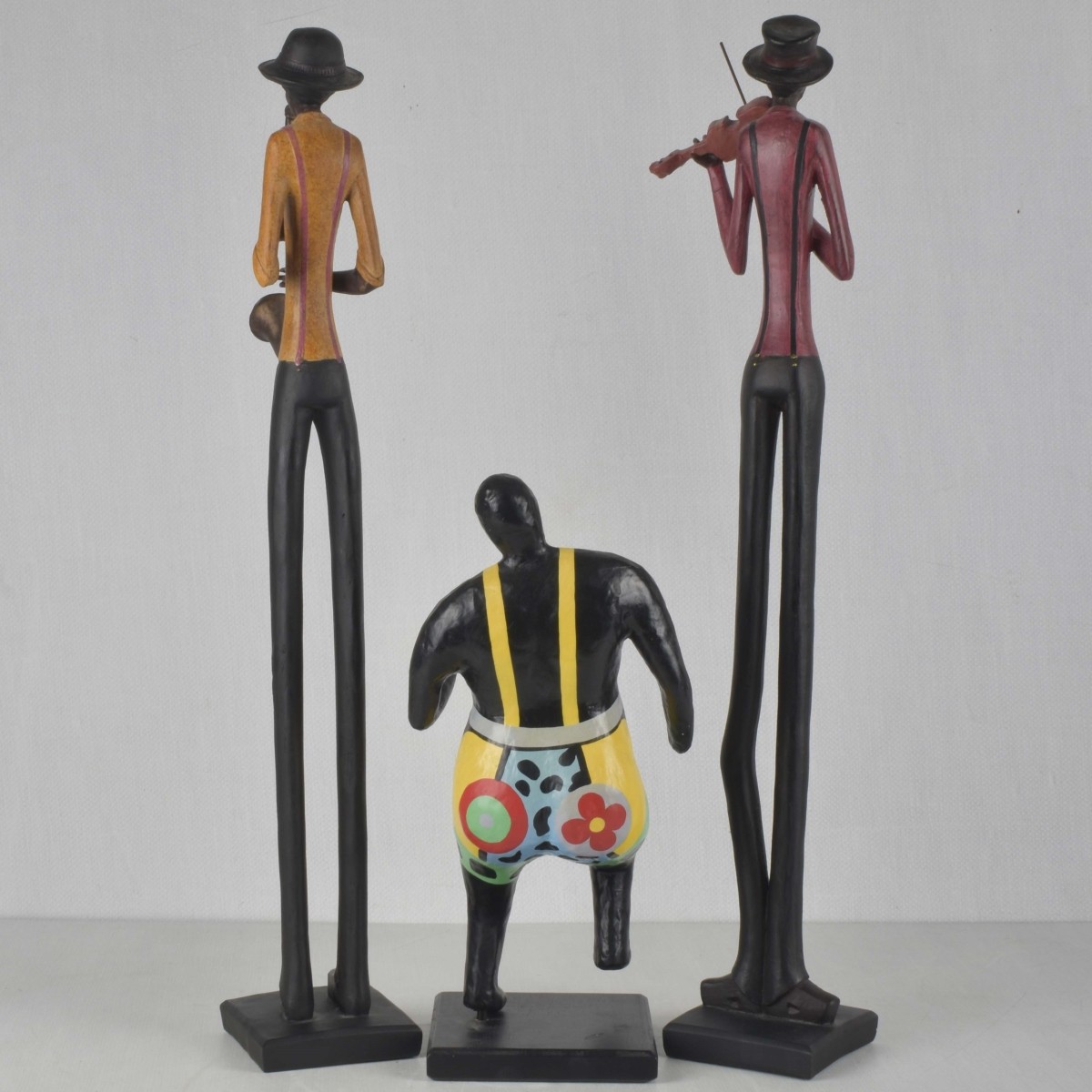 Collection of Painted Carved Figures