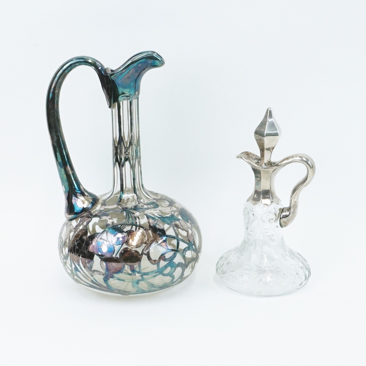 Silver Mounted Cruet and Ewer