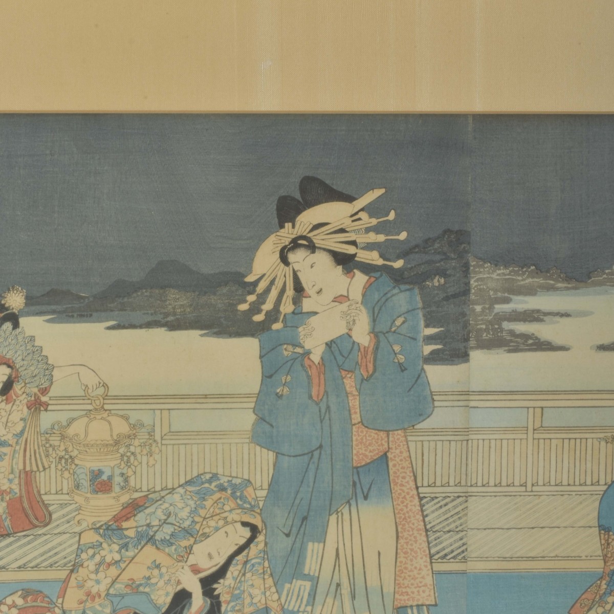 19th Century Japanese Wood Block Triptych