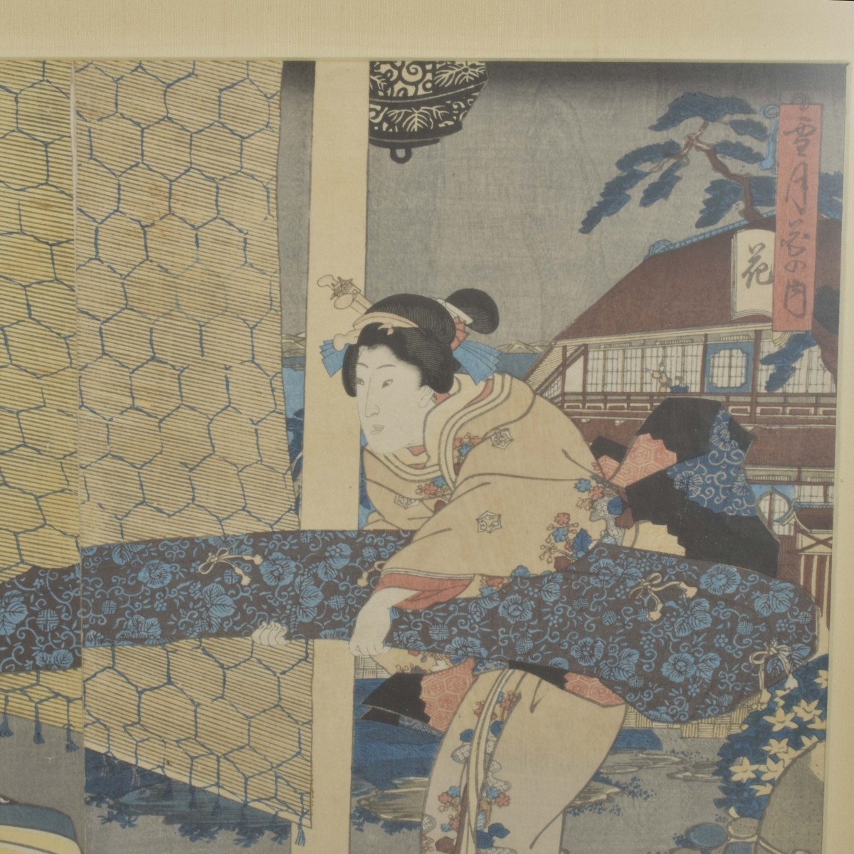 19th Century Japanese Wood Block Triptych
