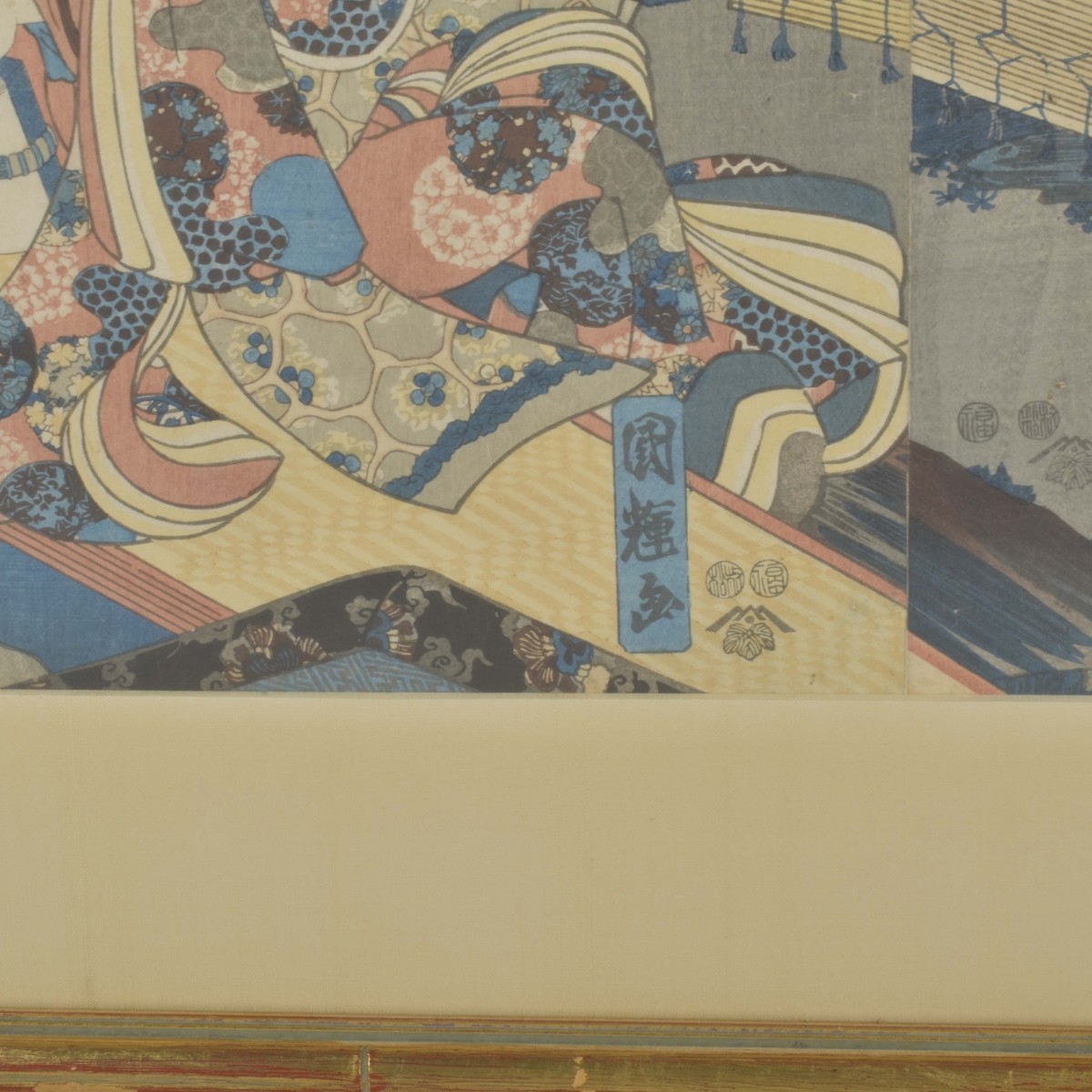 19th Century Japanese Wood Block Triptych