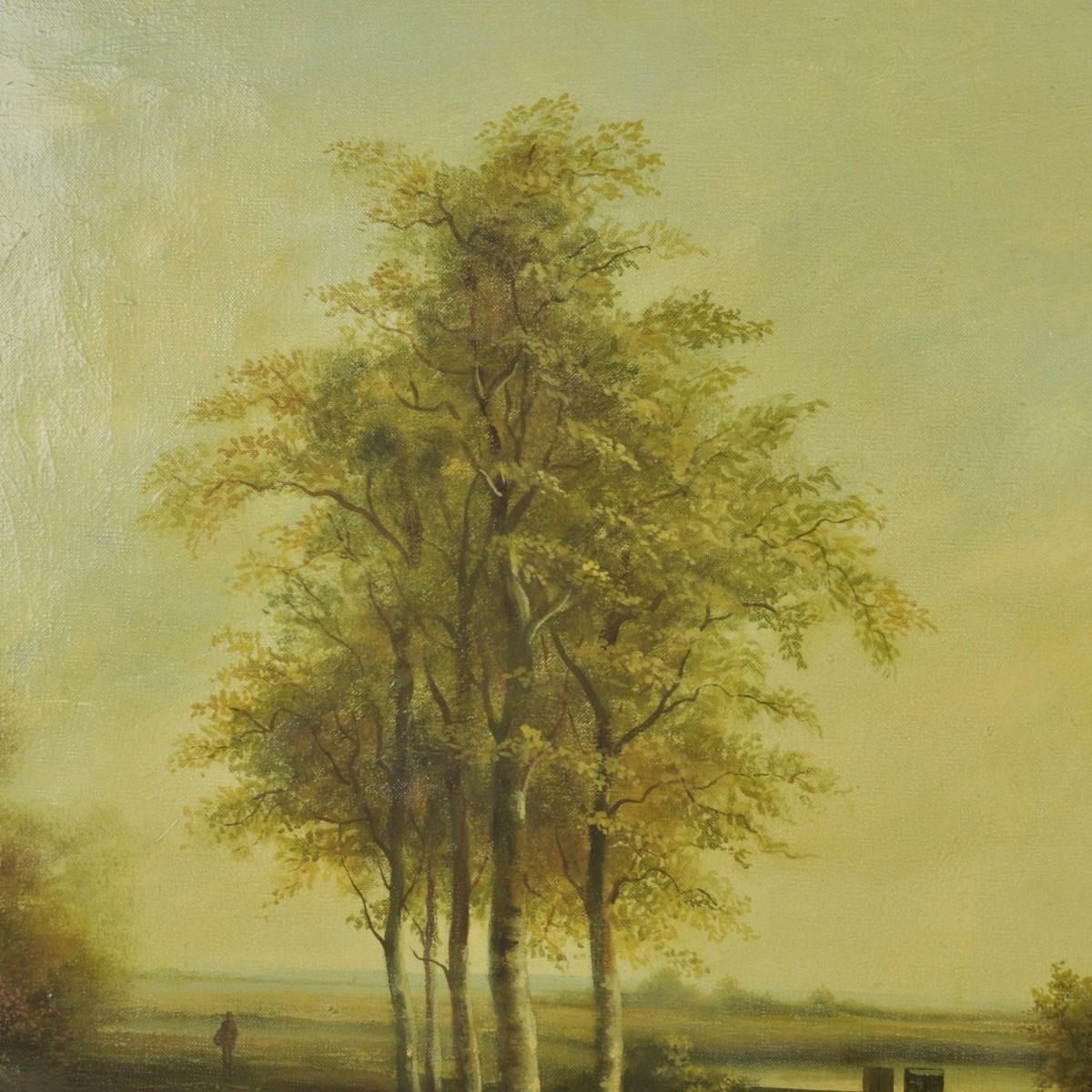 Oil On Canvas Dutch Landscape
