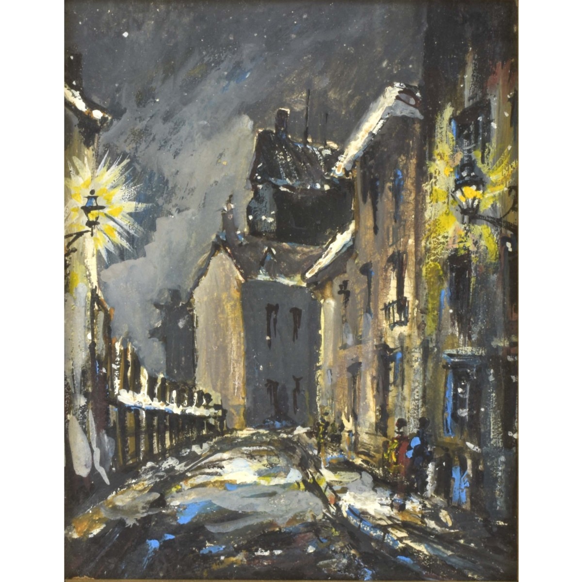 Oil on Board Parisian Street Scenes
