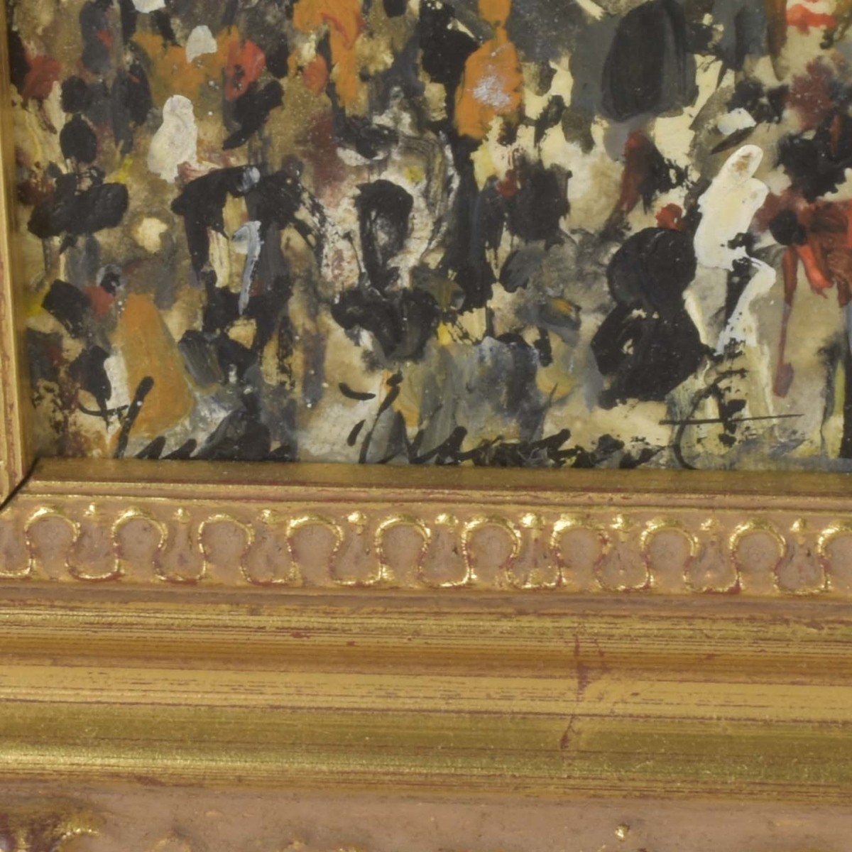 Oil on Board Parisian Street Scenes