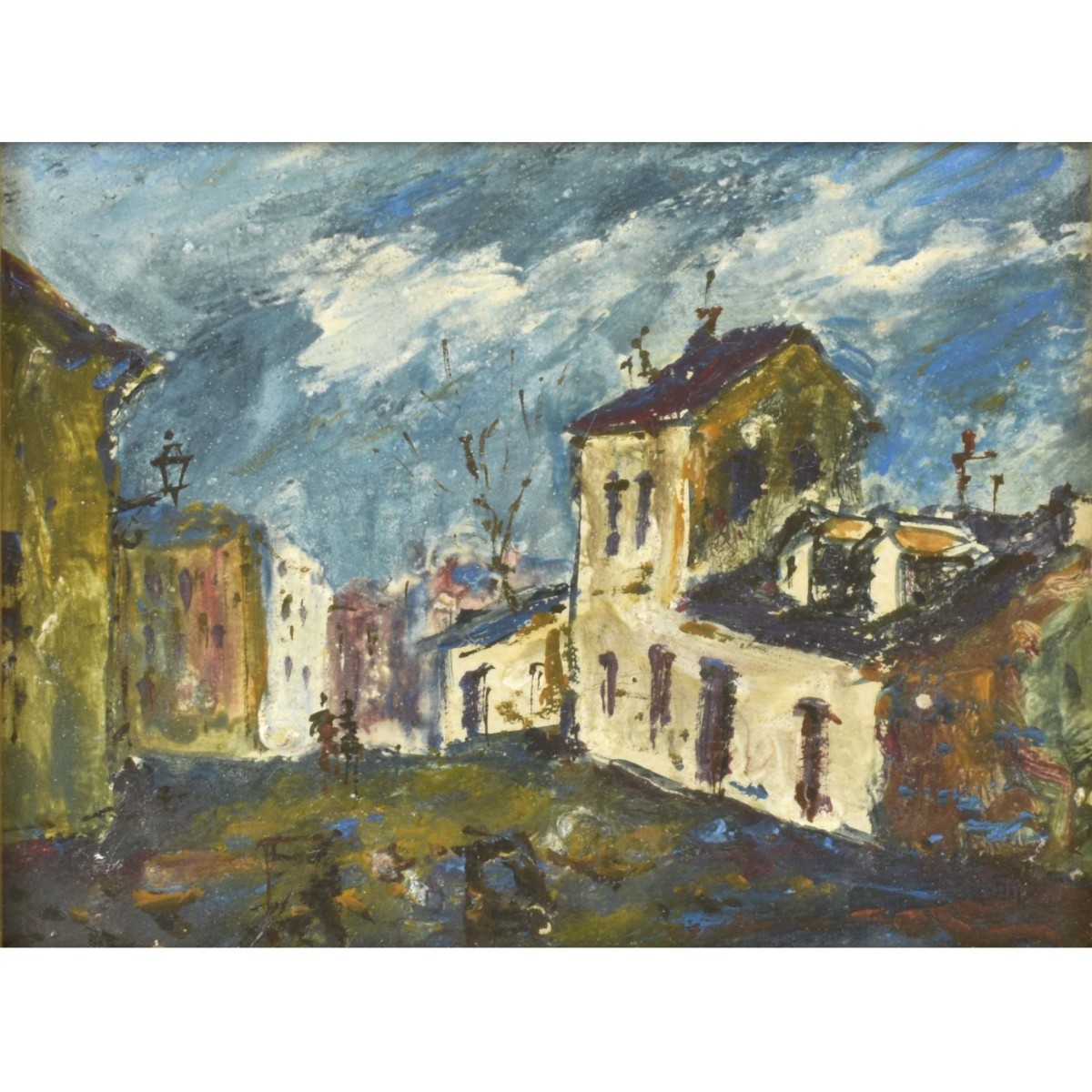 Oil on Board Parisian Street Scenes