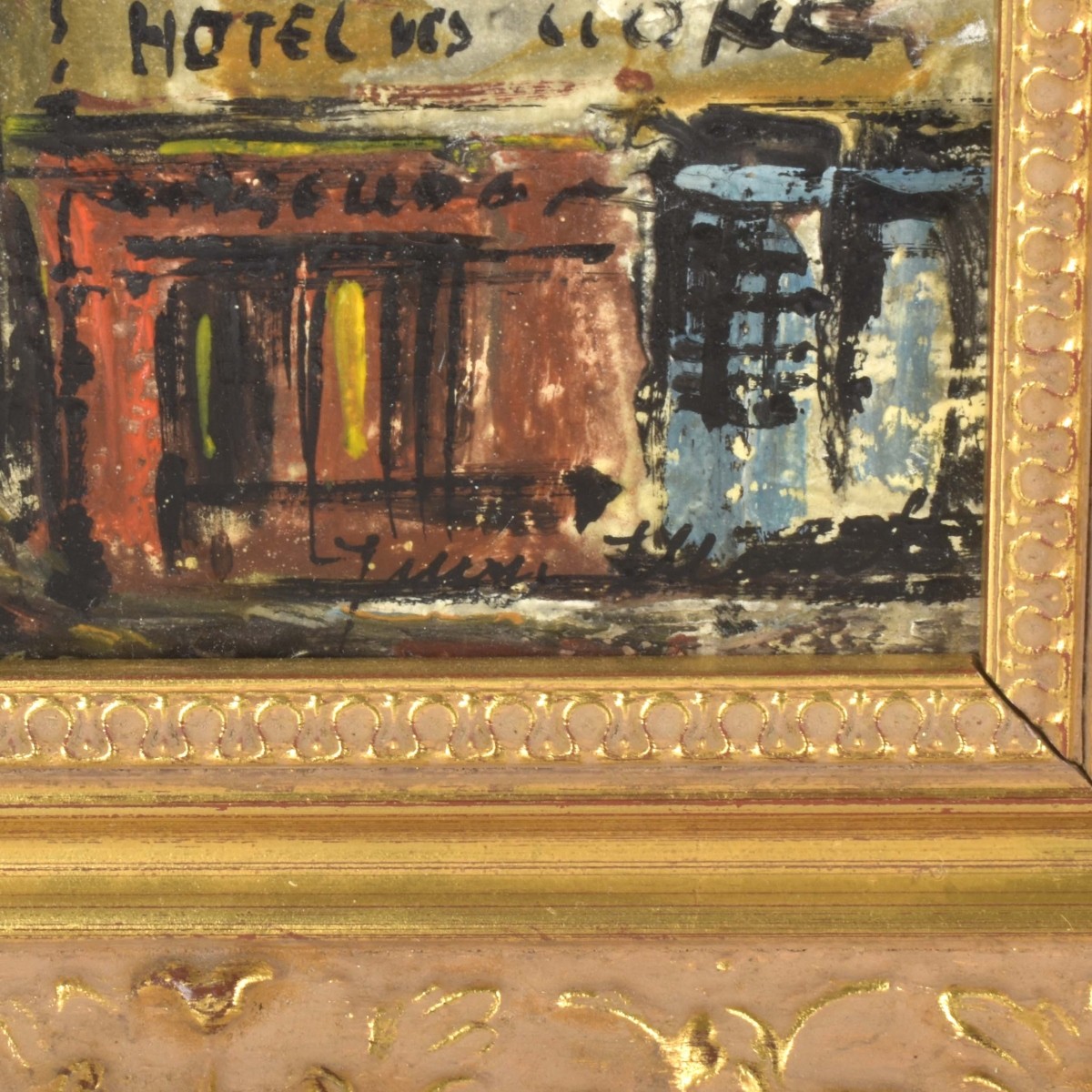 Oil on Board Parisian Street Scenes