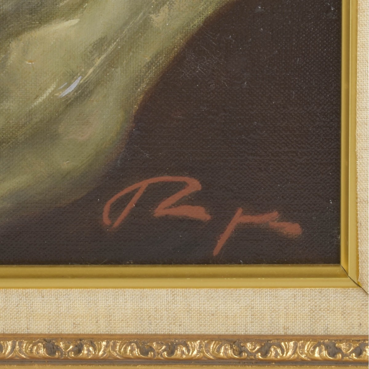 Painting of an Old Man Polishing his Shoes