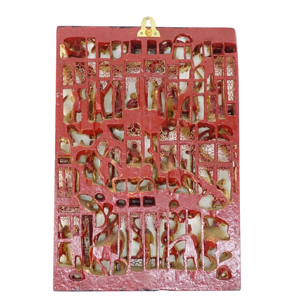 Chinese Giltwood Relief Panel