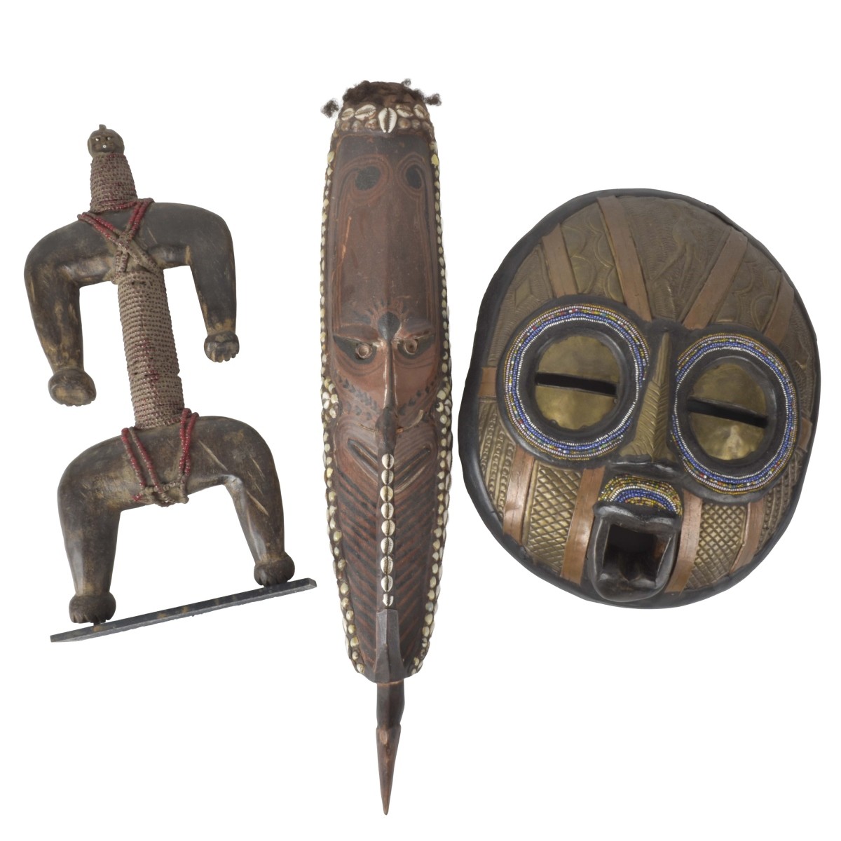 Vintage African Tribal Art Wood Sculptures