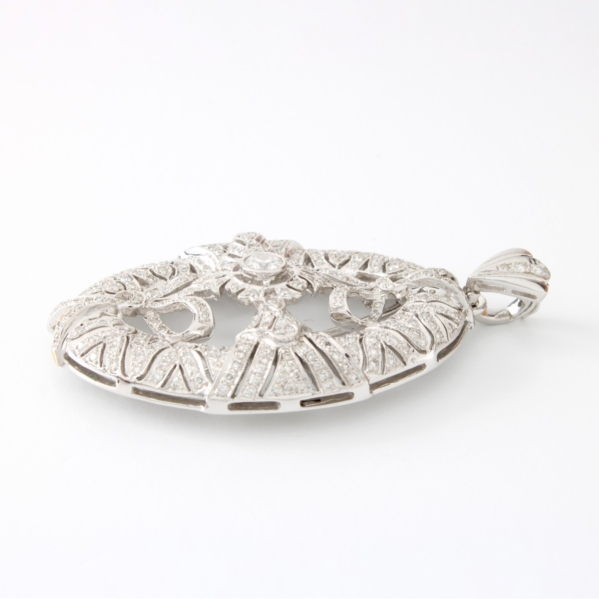 Diamond and 18K Pendant / Brooch