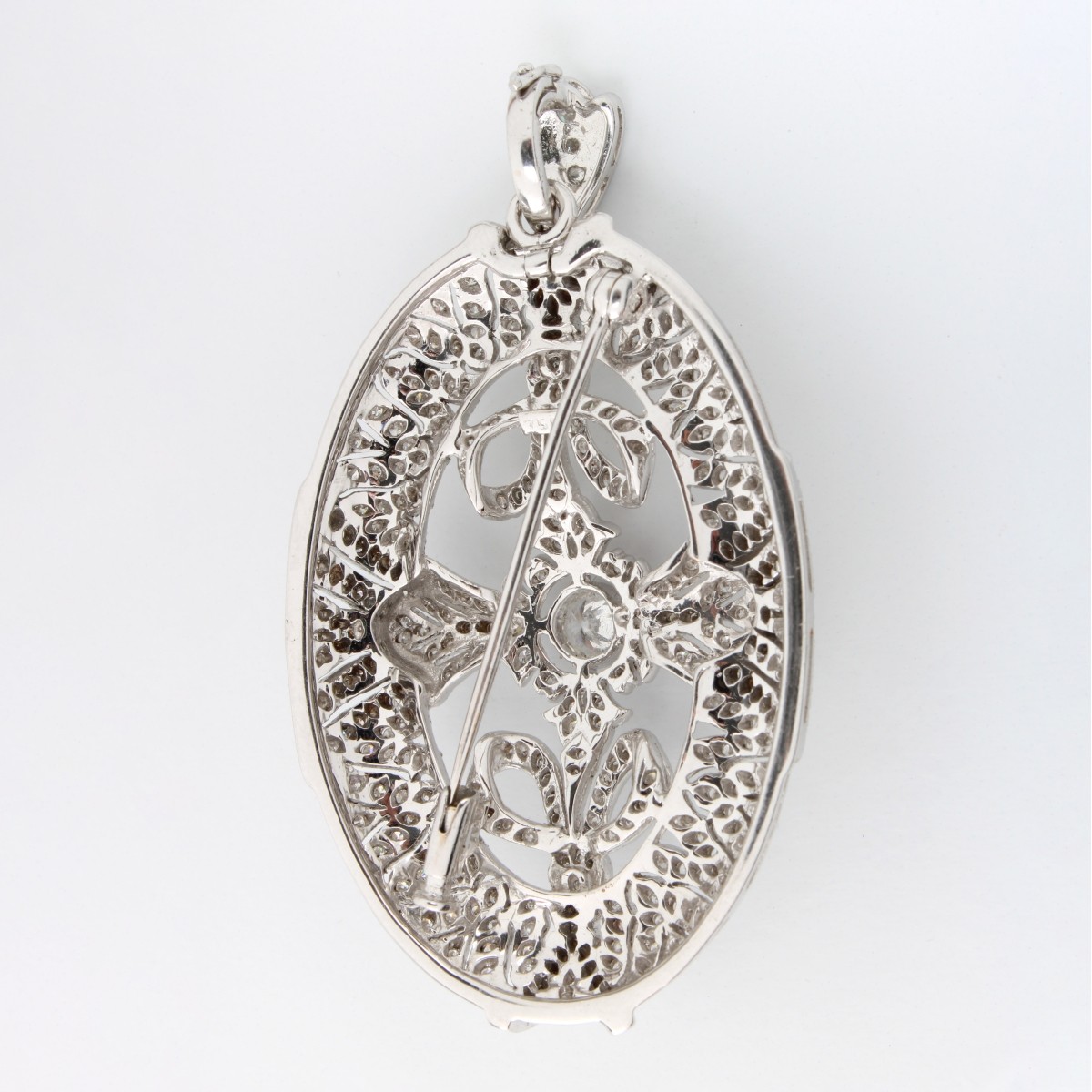 Diamond and 18K Pendant / Brooch