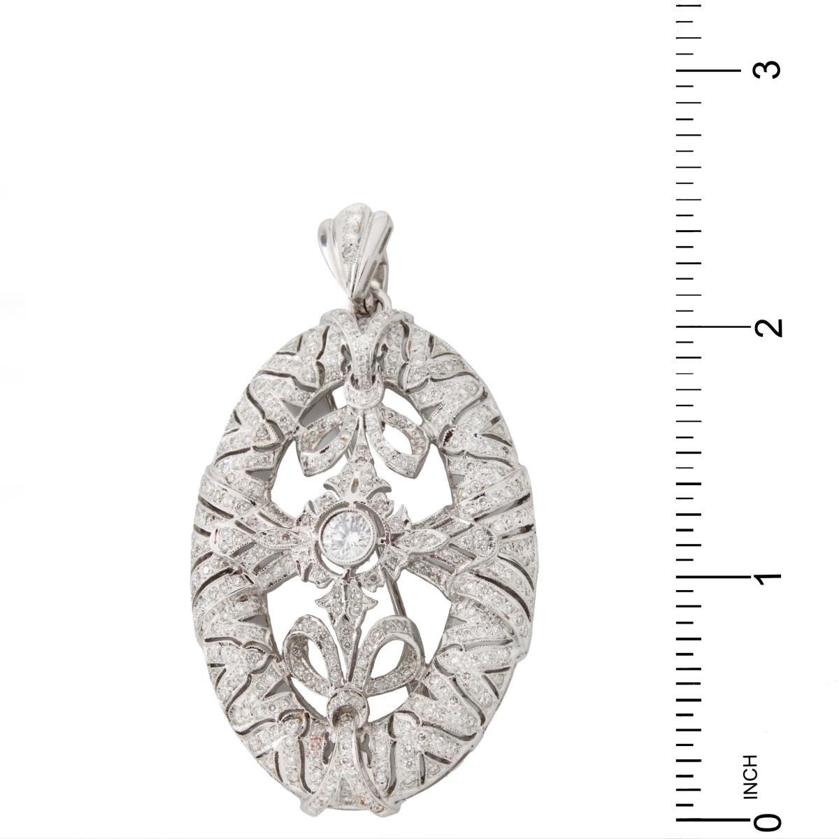 Diamond and 18K Pendant / Brooch