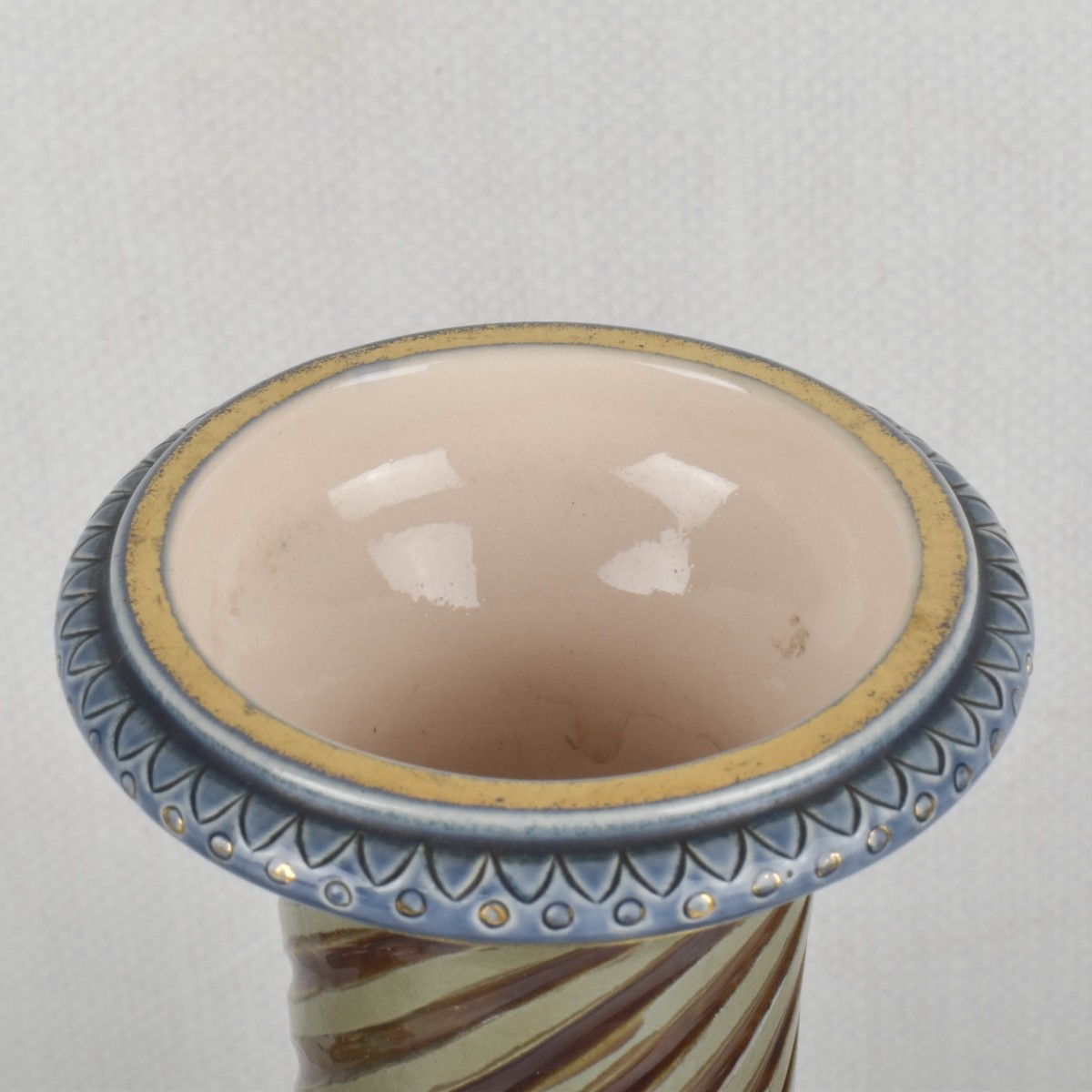 Mettlach German Etched Stoneware Vases
